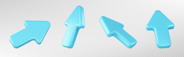 3d-rendermauspfeil-cursor-symbol zum klicken auf den vektor - vector connection e commerce shiny stock-grafiken, -clipart, -cartoons und -symbole