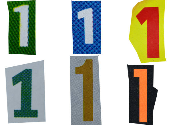 istock Number 1 magazine cut out font, ransom letter, isolated collage elements for text alphabet, ransom note 1497806391