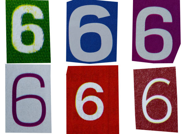 istock Number 6 magazine cut out font, ransom letter, isolated collage elements for text alphabet, ransom note 1497806423