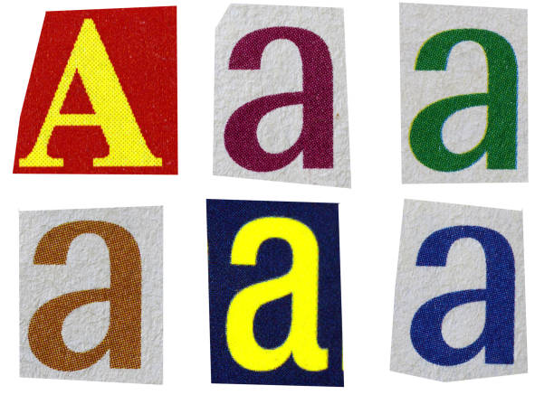istock Letter a magazine cut out font, ransom letter, isolated collage elements for text alphabet, ransom note 1497806455