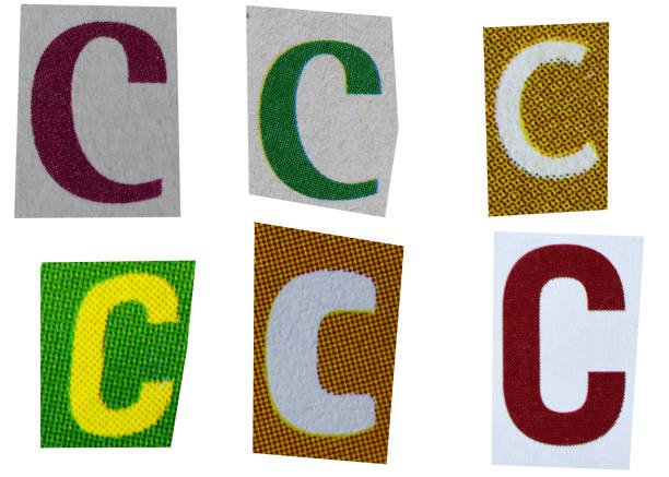 istock Letter c magazine cut out font, ransom letter, isolated collage elements for text alphabet, ransom note 1497806487