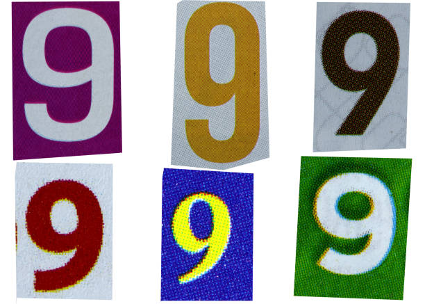 istock Number 9 magazine cut out font, ransom letter, isolated collage elements for text alphabet, ransom note 1497806489