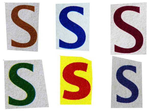 istock Letter s magazine cut out font, ransom letter, isolated collage elements for text alphabet, ransom note 1497807863
