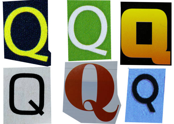 istock Letter q magazine cut out font, ransom letter, isolated collage elements for text alphabet, ransom note 1497807864