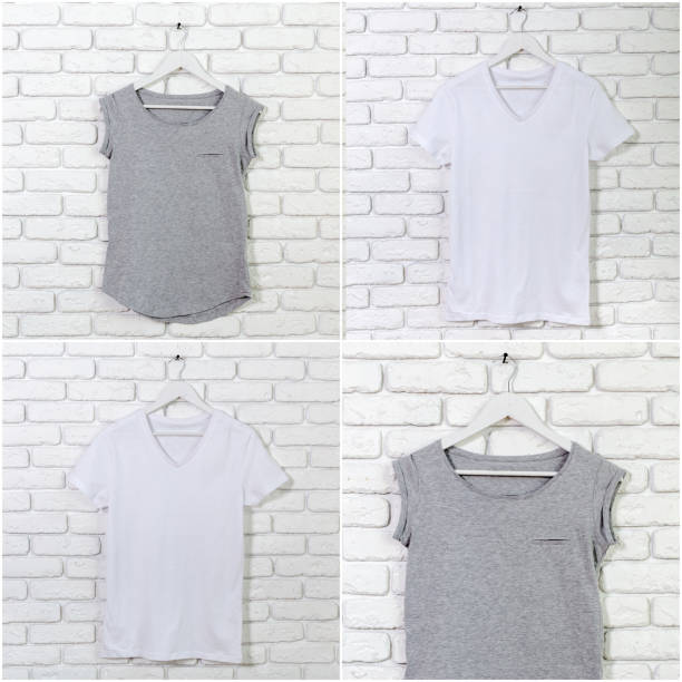 istock brick whitewashed wall with t-shirt on hanger 1497809360