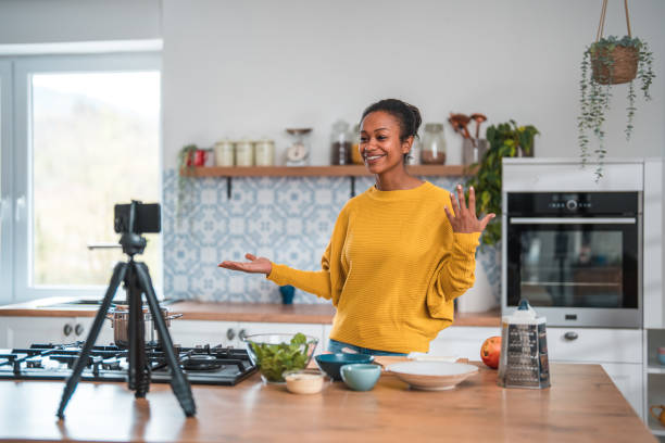 istock Talented Food Vlogger Filming and Sharing Healthy Cooking Tips 1497815749