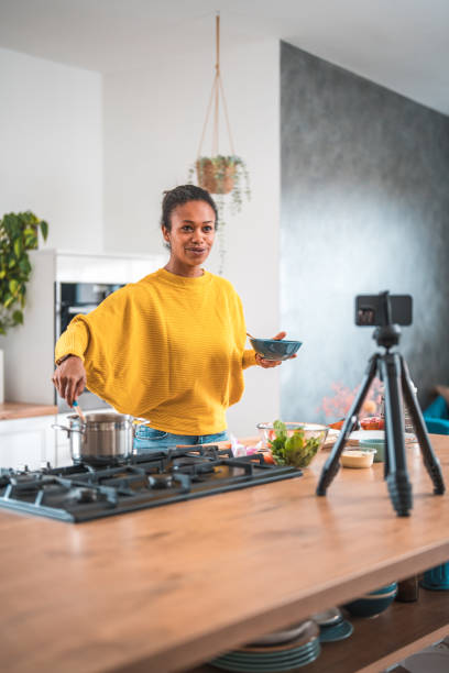 istock Talented Food Vlogger Filming and Sharing Healthy Cooking Tips 1497815766