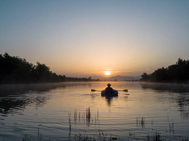 istock The Inflatable Sailor: Sailing into the Mesmerizing Sunrise Symphony 1497818868