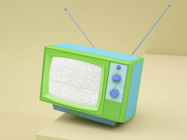 istock Simple 3D Render of Pastel Colored Retro Television 1497826826