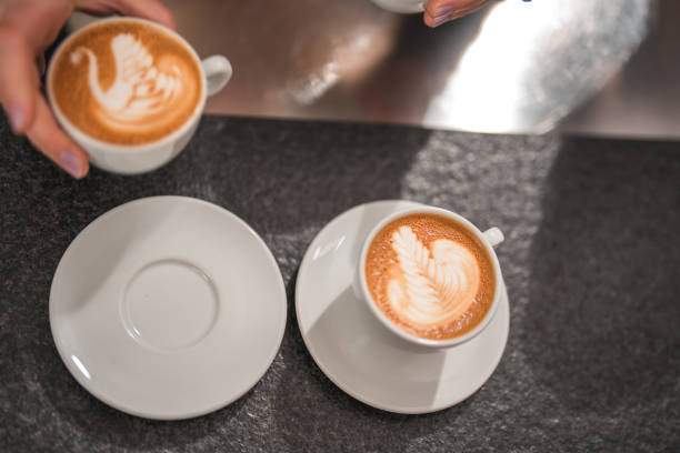 istock Coffee Cup with Exquisite Latte Art for Coffee Lovers 1497827463