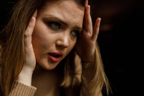 istock Young woman battling negative thoughts and anxiety 1497831966