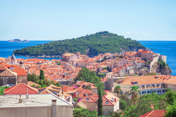 istock Dubrovnik old town view from above 1497834250