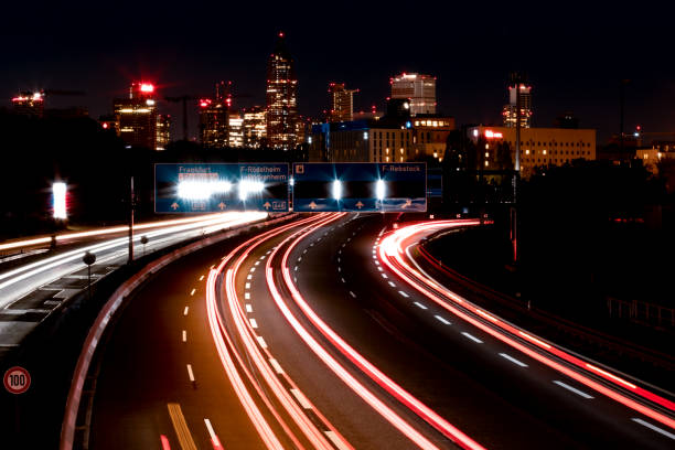 istock Frankfurt am Main city highway at night. 1497837375
