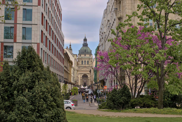 Budapest, Hungary - April 28, 2023: View of St. Stephen