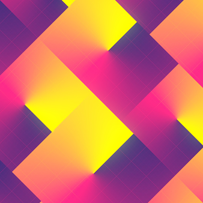 Bright multicolor geometric background for graphic design. Technology concept. 3d rendering digital illustration