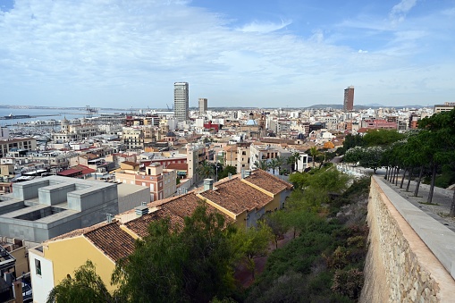 General view of Alicante on the Costa Blanca in Spain