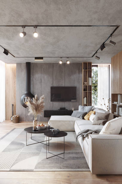 istock Living room with tv and sofa 1497846865