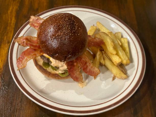 istock Handmade Hamburger with French Fry 1497847578
