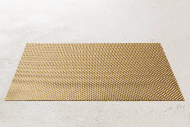 istock Perspective view of brown tablecloth for food on cement background. Empty space for your design 1497852050