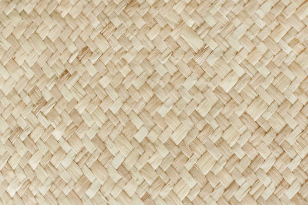 istock Pattern of reed weaving mat with vintage style for background and design art work. 1497852634