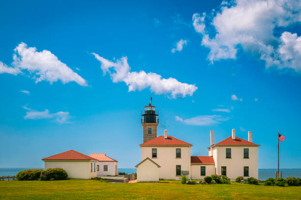 istock Beavertail lighthouse in Jamestown Rhode Island 1497855023