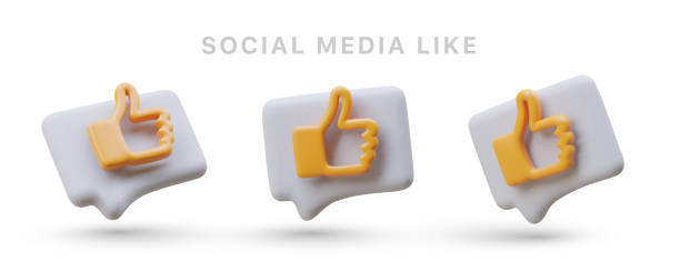 istock 3D icons for social networks, likes. Approval expressed by gestures. Thumbs up gesture 1497855124