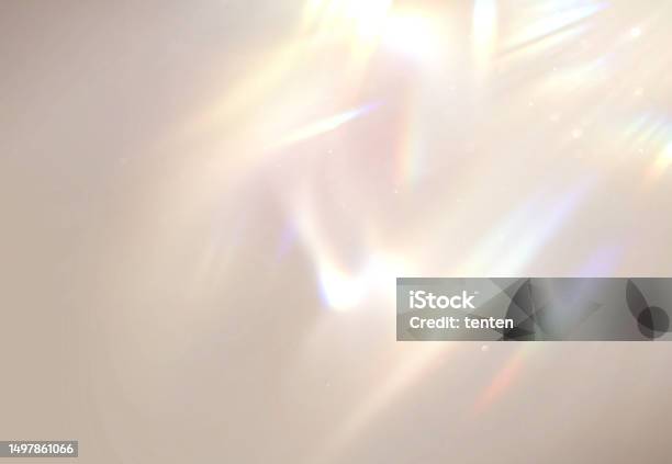 Glowing Background With Prism Light Rainbow Overlayprism Rainbow Light Leaks Overlays Stock Photo - Download Image Now
