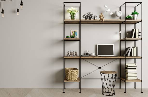 istock Workplace cabinet or office in the loft style 1497870004