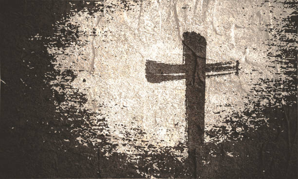 istock Grunge style christian cross for Ash Wednesday web banner or social graphic. The first day of Lent is a holy day of prayer and fasting. 1497871766