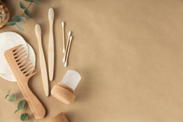 istock Natural cosmetic products, Zero waste, eco friendly bathroom accessories on beige background with leaves shadows 1497872946