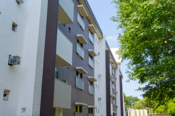 istock Landscape photography with an old housing complex 1497880682