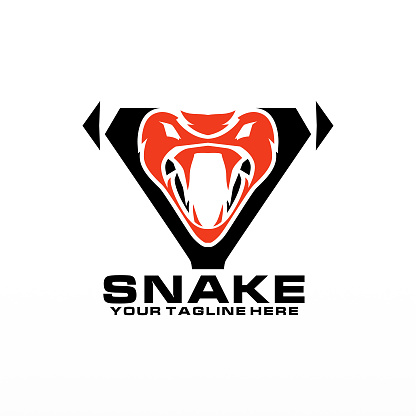 Snake logo design template. Reptile logo design concept. Wild animal logo template