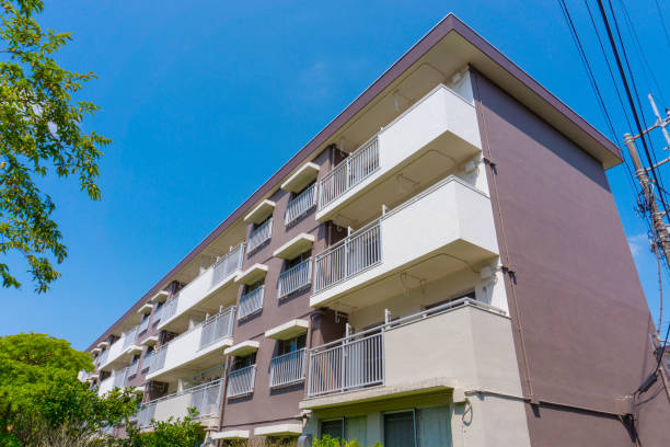 Landscape photography with an old housing complex