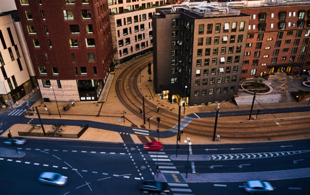 istock Roads and railway tracks in Odense center 1497882561