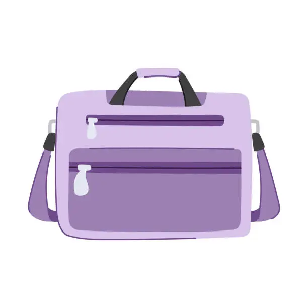 Vector illustration of purse laptop bag cartoon vector illustration