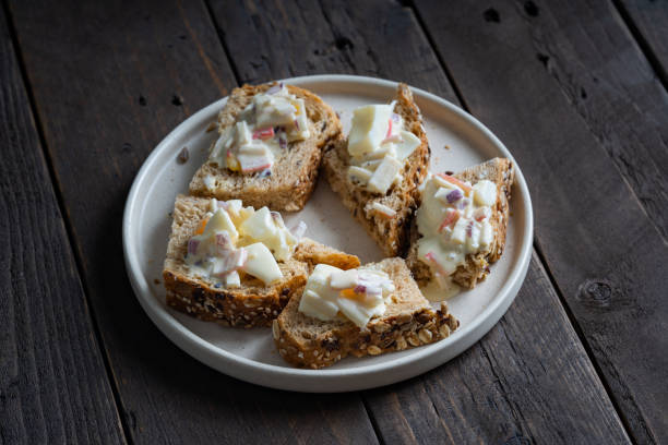 istock seven oats wheat bread topped with crab egg mayo 1497886836