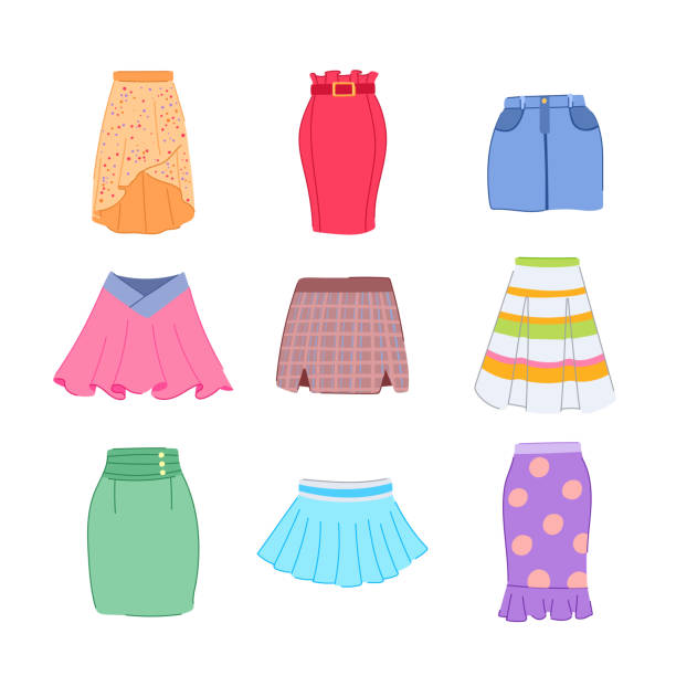 istock skirt fashion set cartoon vector illustration 1497895056