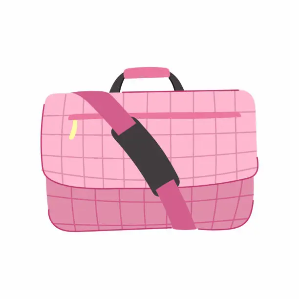 Vector illustration of briefcase laptop bag cartoon vector illustration