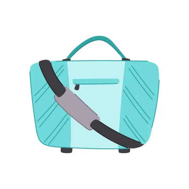 Vector illustration of business laptop bag cartoon vector illustration