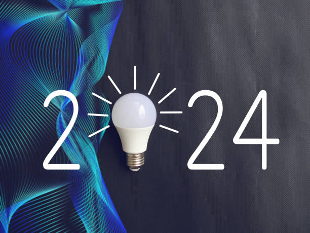 istock 2024 created from led light bulb on color background. Creativity inspiration ,planning ideas concept 1497903173