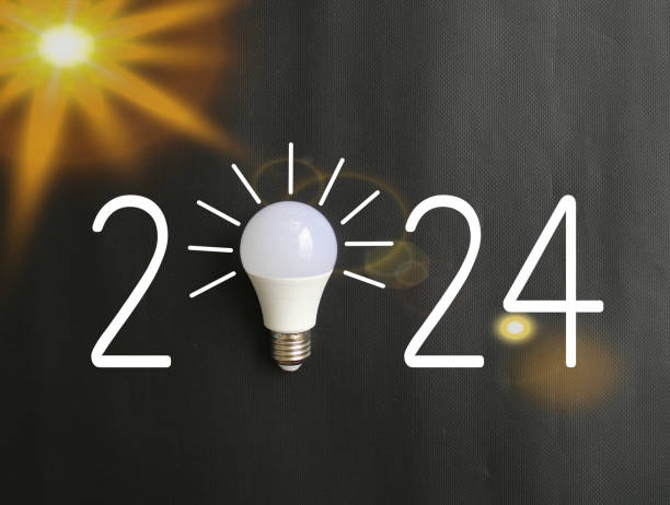 istock 2024 created from led light bulb on color background. Creativity inspiration ,planning ideas concept 1497903208