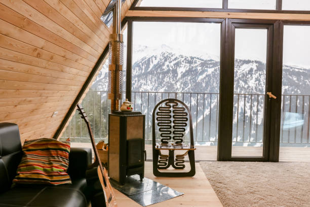 istock Chalet cottages in mountain resort 1497904039