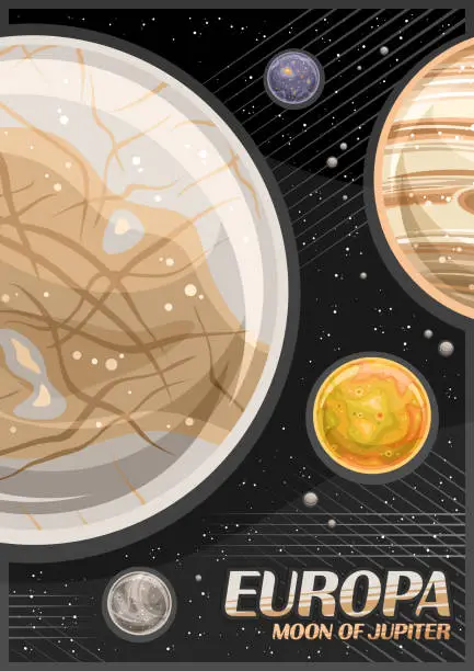 Vector illustration of Vector Poster for Europa