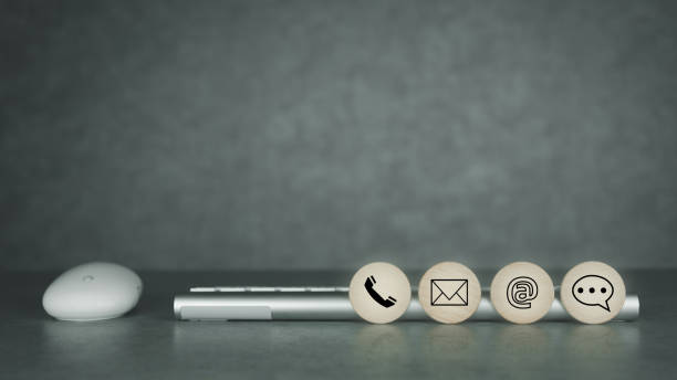 istock Website page contact us or e-mail marketing concept. Customer support hotline. Contact us people a connection. 1497915989