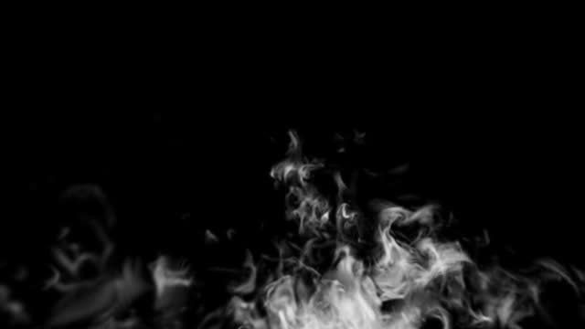 Smoke stream on a black background