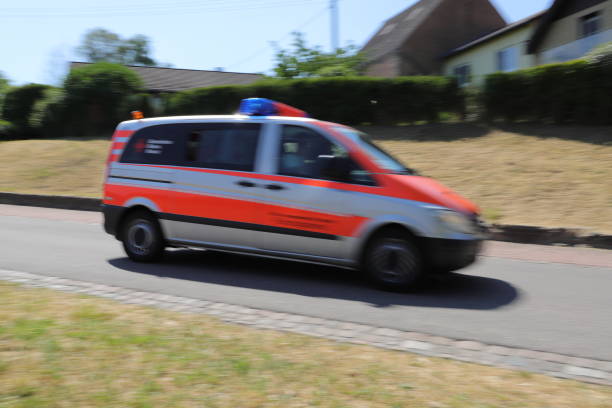 istock an ambulance on the way to the accident 1497917019