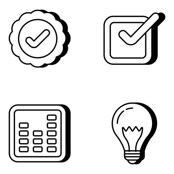 Vector illustration of Pack of Innovation Line Icons