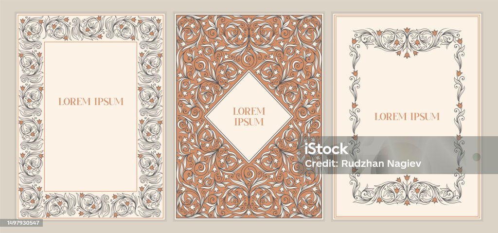 Frame Engraving Design Vintage Engraving Frames Set Stock Illustration - Download Image Now ...