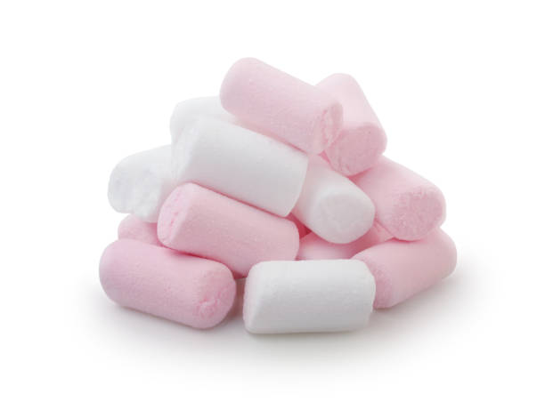 istock Pile of marshmallows isolated on white. 1497930744