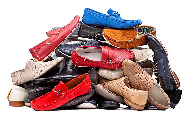 istock Pile of various men shoes, with clipping path 149793846